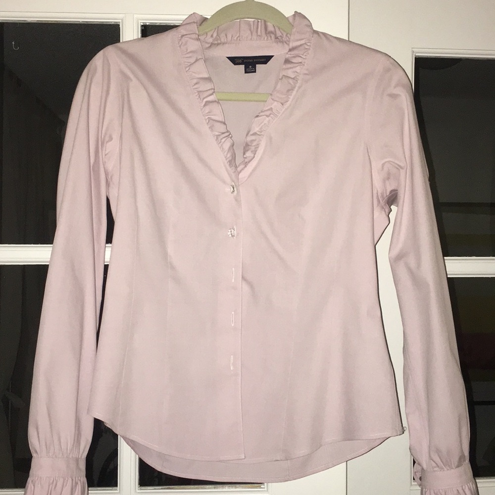 Brooks Brothers light purple blouse.
